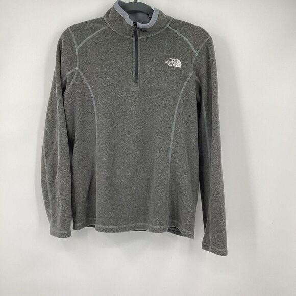 Ladies The North Face 1/4 zip Fleece‎ Pullover Gray medium - Picture 1 of 5